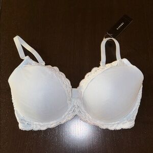 Natori Feathers Plunge T-shirt Basics Bra|Blue Pearl